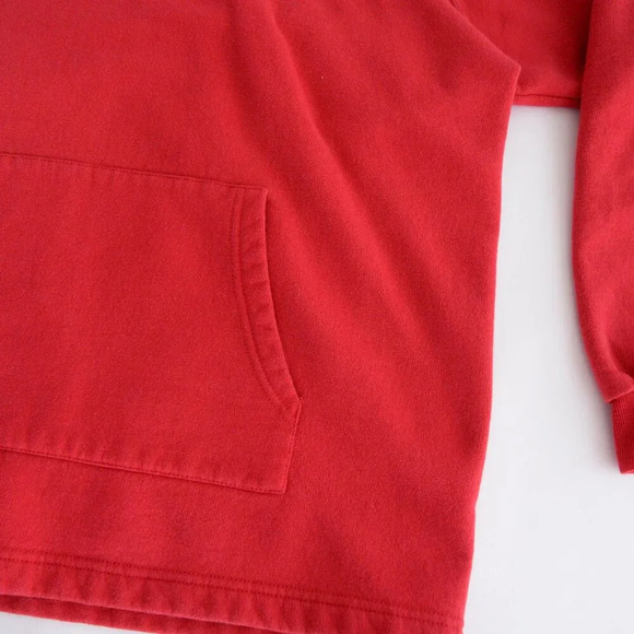 Vintage 90S Lee Authentic Apparel Red Cotton Blend Blank Pull Over Sweatshirt XL - Picture 5 of 10
